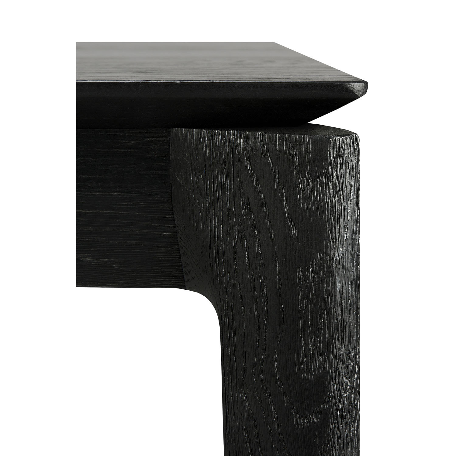 Esstisch Eiche Bok ausziehbarer Tisch schwarz lackiert