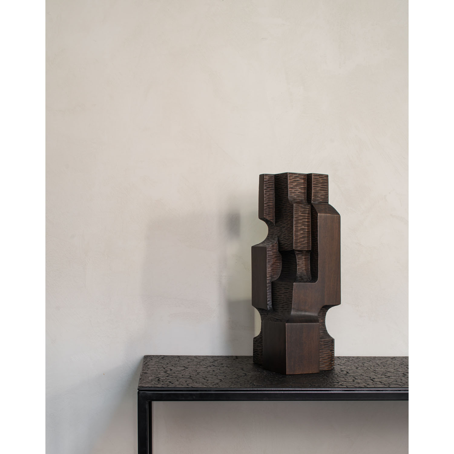 Block Organic Skulptur Mahagoni Espresso 29702