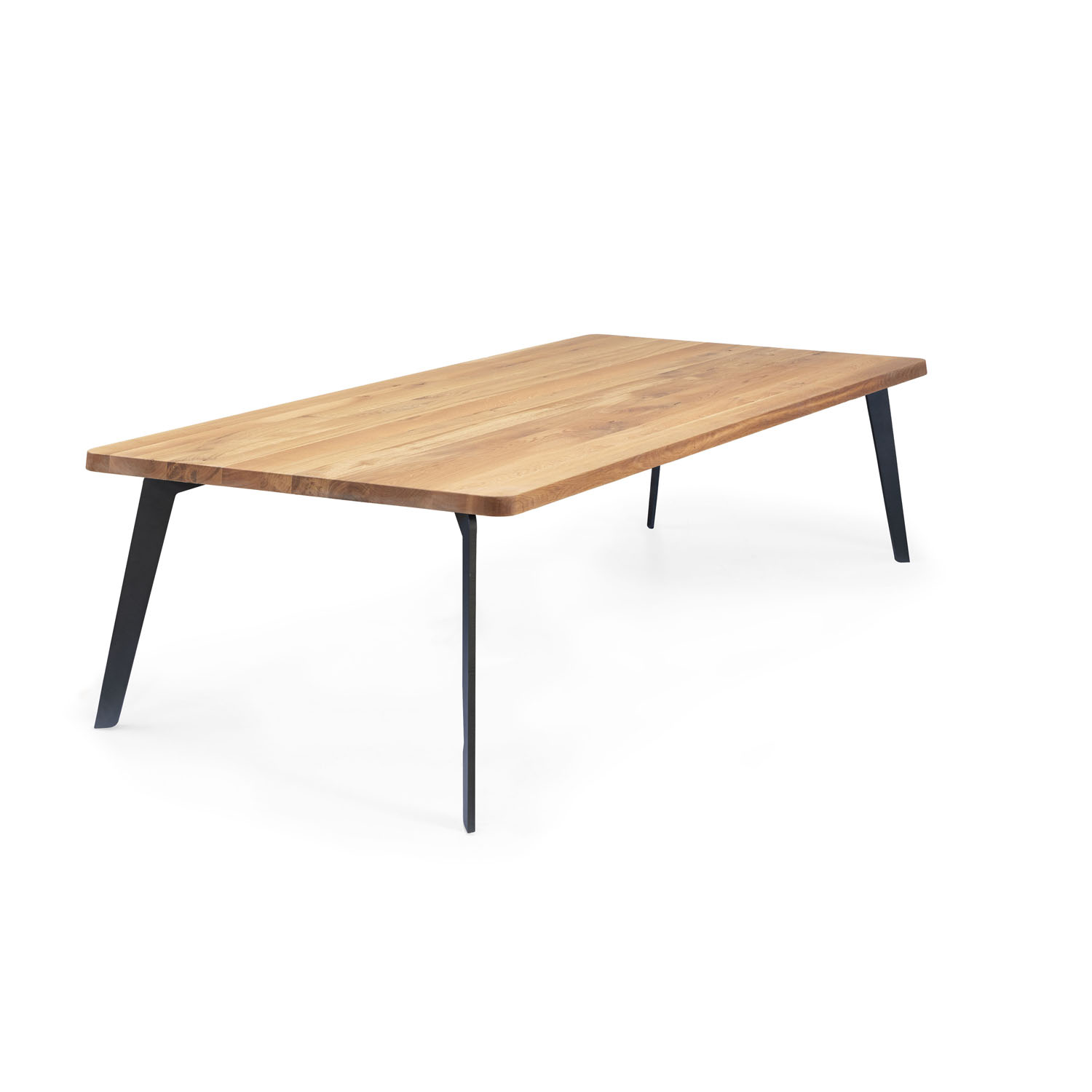 Tisch Lou Stahlbeine - Eiche 4cm