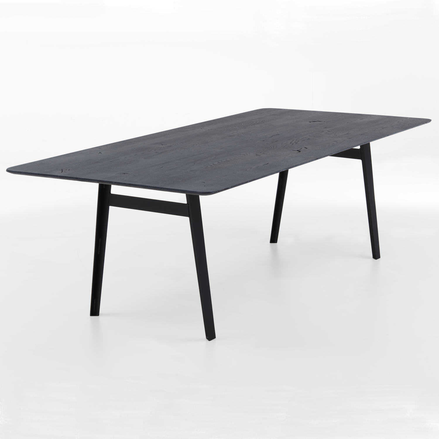 Tisch R Stahlbeine - Eiche 3cm
