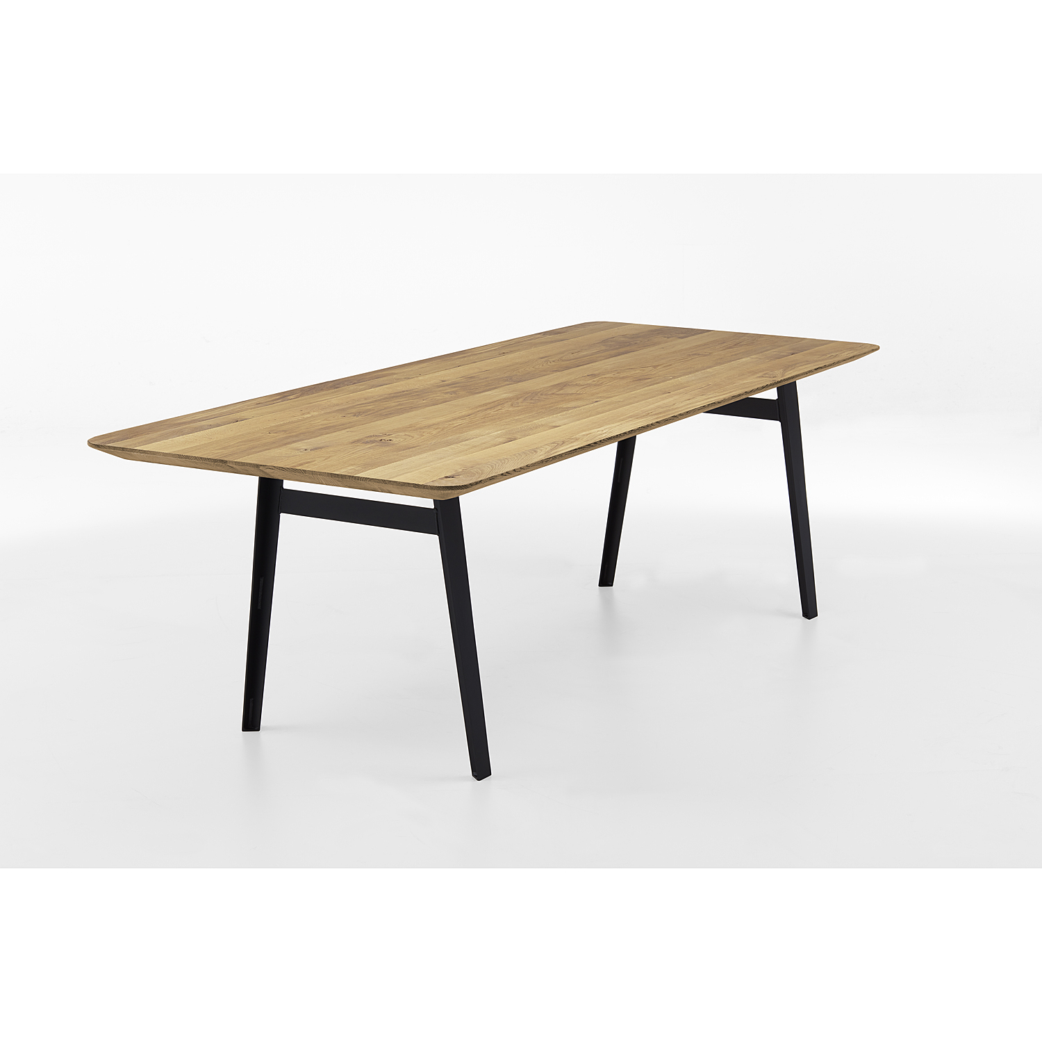 Tisch R Stahlbeine - Eiche 4cm