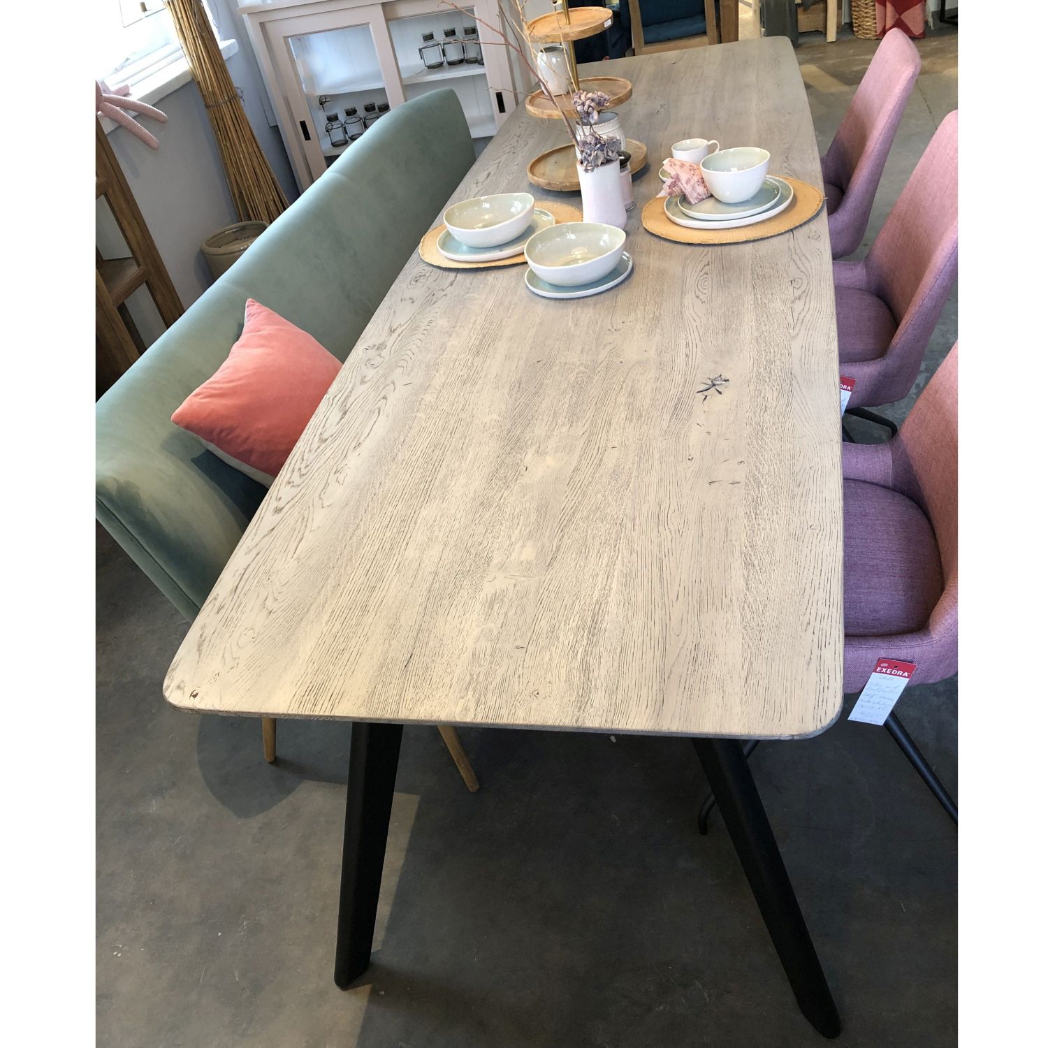 Tisch N Holzbeine - Eiche 4cm