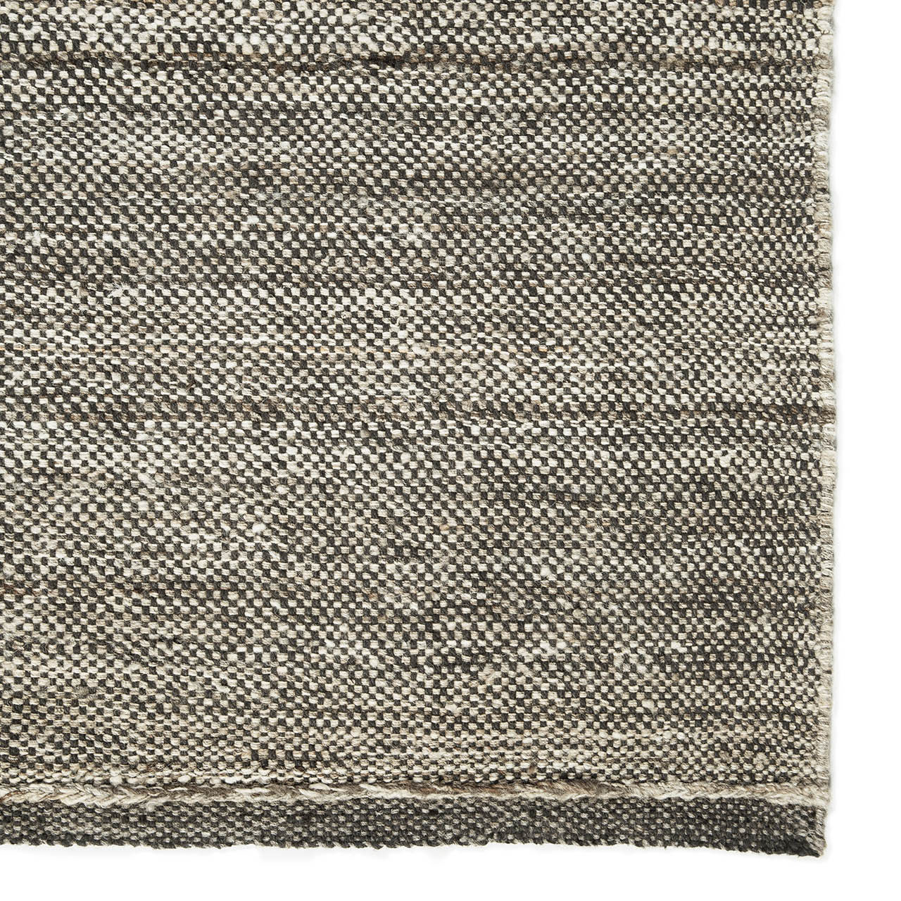Checked Kilim-Teppich Natur 100 % handgesponnene Wolle 21727