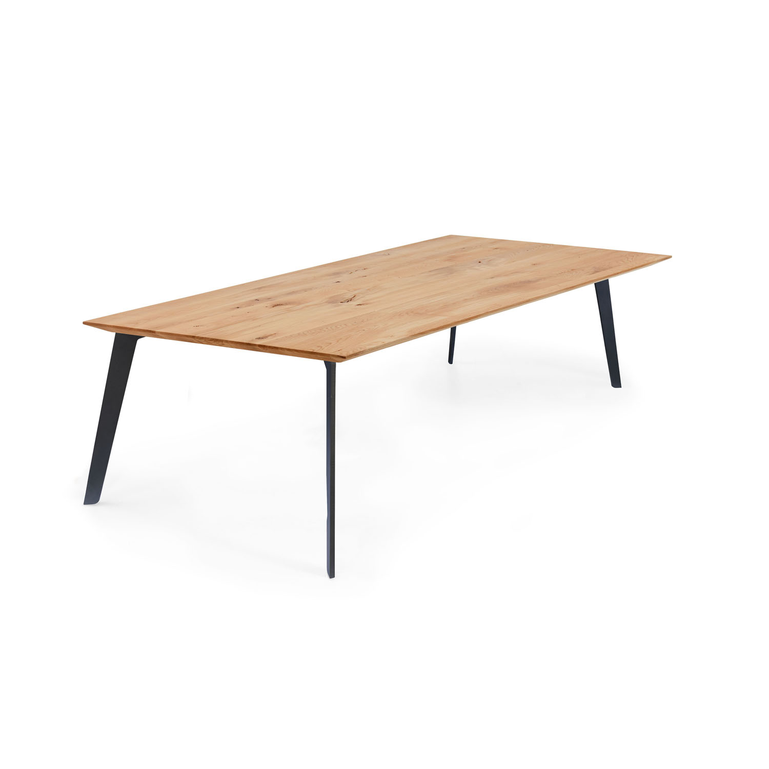 Tisch Lou Stahlbeine - Eiche 4cm