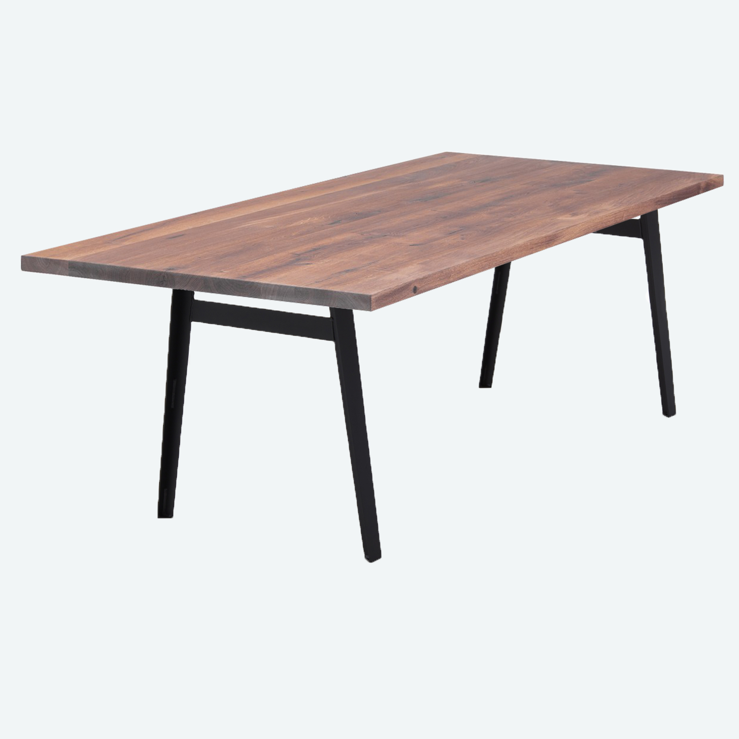Tisch R Stahlbeine - Nussbaum