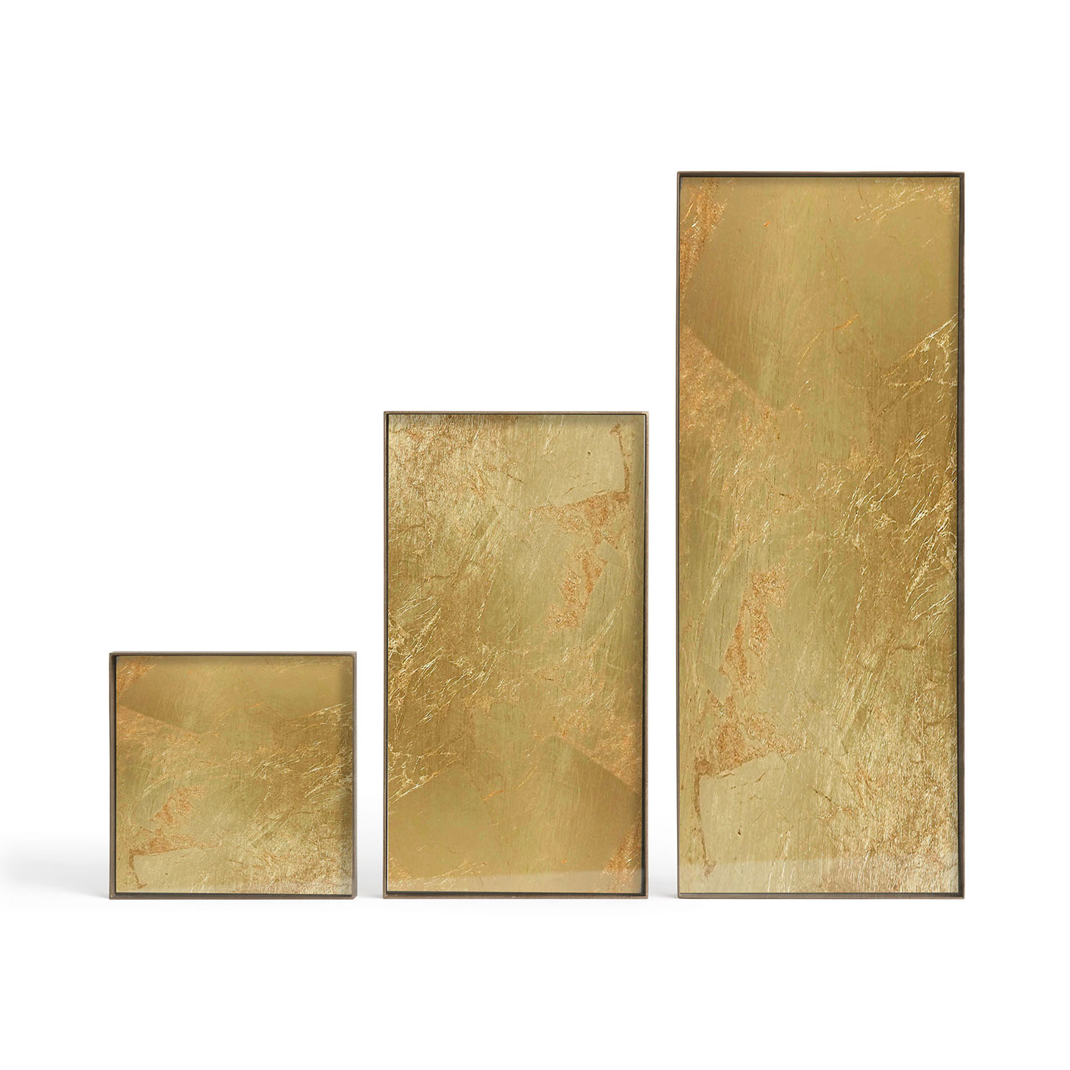 Valley-Tablett aus Glas Gold Leaf M