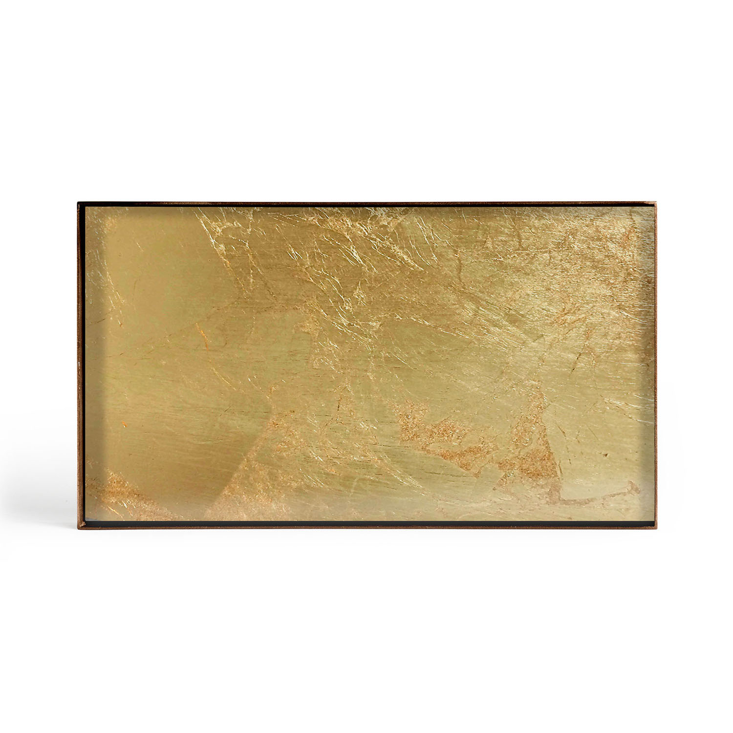 Valley-Tablett aus Glas Gold Leaf M